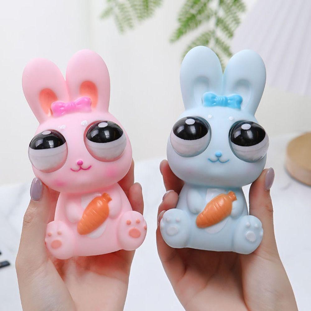 Simulation Rabbit Eyeball Burst Rabbit Cartoon Animal Squeeze Stretching Ball  Kids Holiday Gift