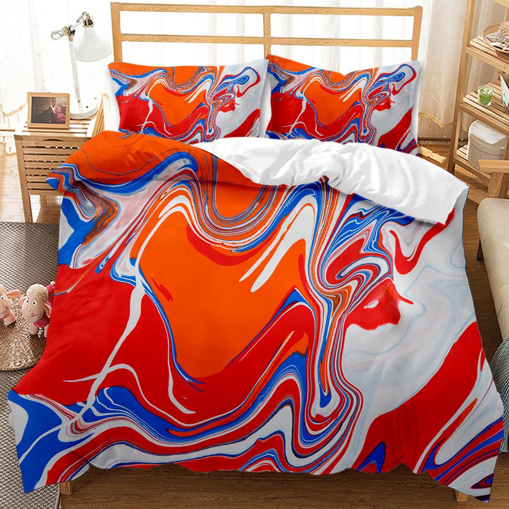 Art Pattern Bed Three-Piece Quilt Cover Wish Tide Quilt Cover