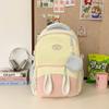 Blocking Color Large Capacity Backpack With Rabbit Ear Design And Print Letter