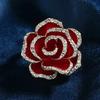 Женская брошь со стразами и камелиями, подходящая по цвету, противоскользящая, износостойкая, воротник пальто, платье, шляпа, шарф, украшение, булавка для одежды, ювелирные изделия