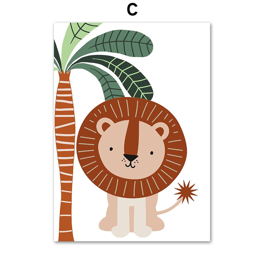 Плакаты с животными джунглей, принты, настенное искусство, лев, жираф, обезьяна, ленивец, зебра, холст, картина, эстетический декор комнаты, декоративные картины