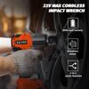 1800NM Cordless Electric Impact Wrench Power Tool 21V Brushless Electric Wrench Hand Drill with 4pcs Sockets and Bits Set 1/2"
