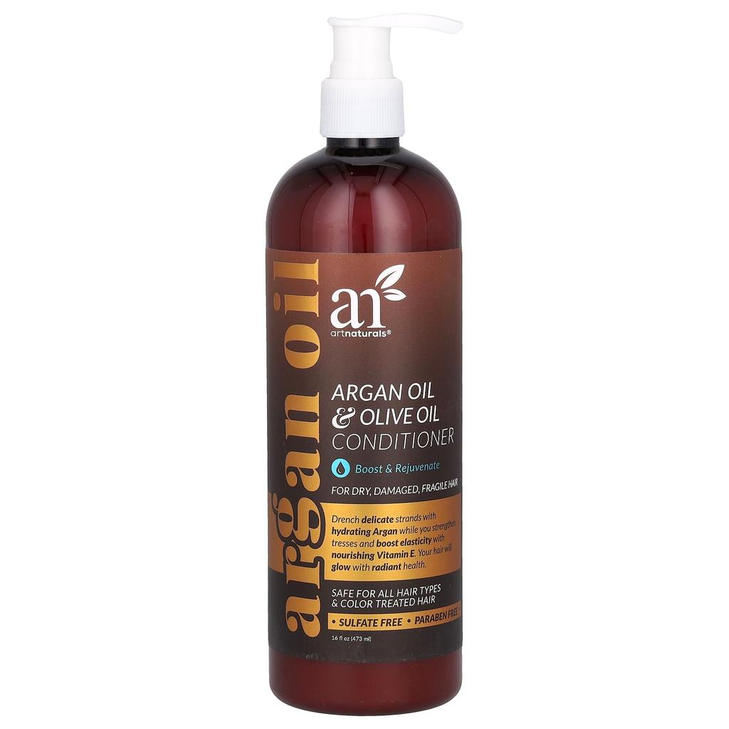 artnaturals Argan Oil & Olive Oil Conditioner, Strengthening and Revitalizing, 16 Fl Oz (473 Ml)