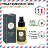 Kit Entretien &amp; Soin de Barbier par Sapiens : Coffret Barbe avec Huile à Barbe, Brosse, Peigne et Ciseaux