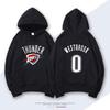 Толстовка с капюшоном Oklahoma City Thunder Team Durant #35 Westbrook #0 George, Весенне-осенний стиль