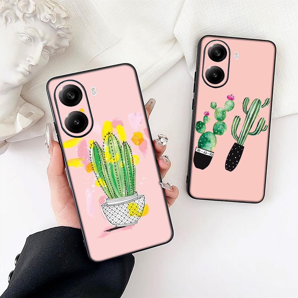 Cactus Wallpaper Phone Cover for Xiaomi Redmi Note 12 11 10 A3 Pro 10A 10C 12C Note12 5G Protective Case