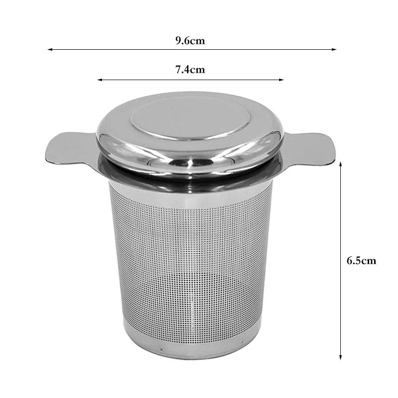 Ситечко для заваривания чая из нержавеющей стали, фильтр для листового чая, сито для заваривания чая для чашки, сетка для заваривания чая, кухонные принадлежности