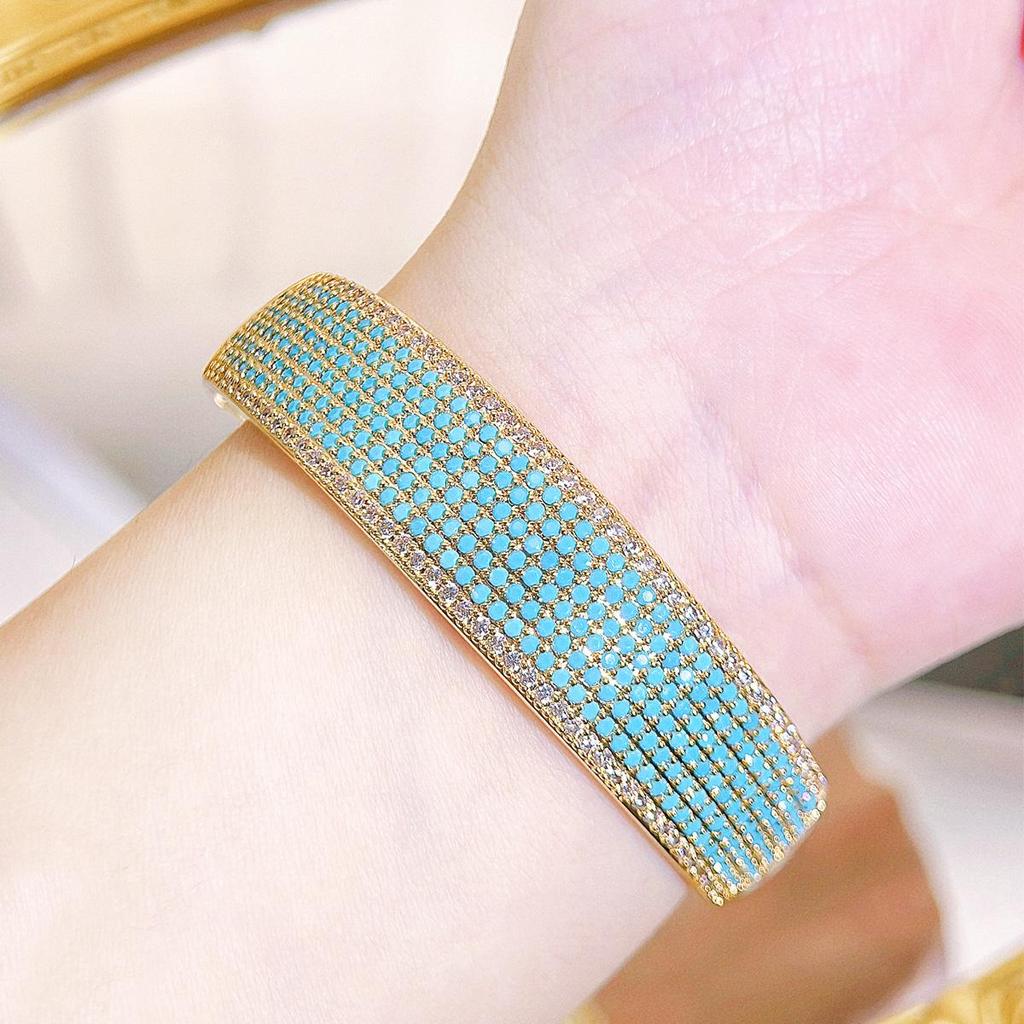 CMM Modern Jewelry Bohemian Ethnic Style Golden Party Jewelry Hand Accessories Women Zircon Bracelet Bangle