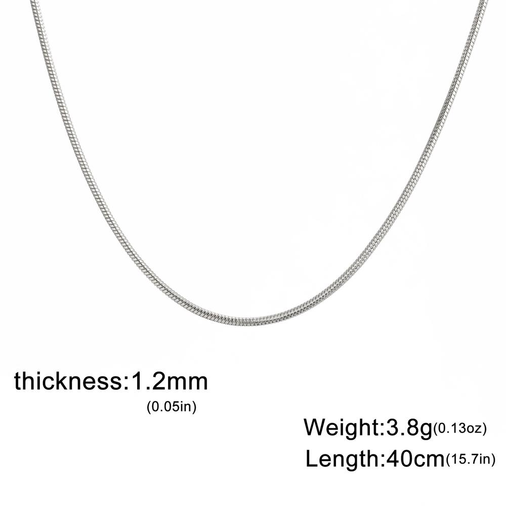 My Shape 1/1.2/1.5/3.2 мм Круглая Змеиная Цепь Ожерелье Нержавеющая Сталь Звеньевая Цепь Чокер Модные Ювелирные Аксессуары Женщины Мужчины