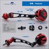 HEIGHTEN 56mm Reel Handle with 32mm Compatible with Shimano and Daiwa Spinning Wheel Series Knob, Reels, (Black/Red) (HT9902)