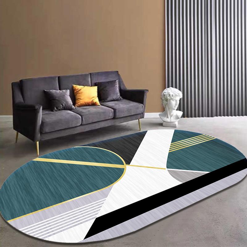 Современные овальные ковры, украшения комнаты, домашний декор, напольный коврик, ковер большой площади в гостиной, нескользящий