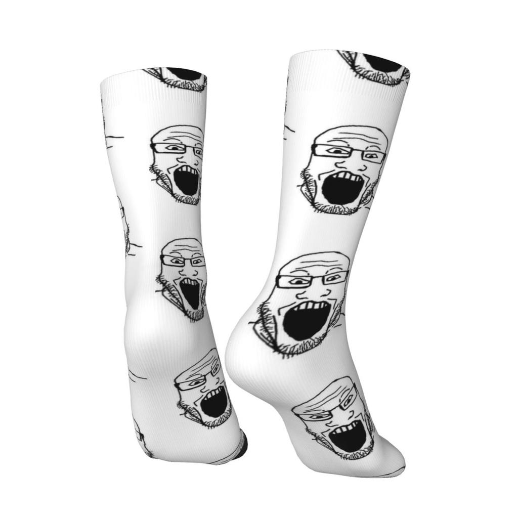 Улыбающиеся Полезные Вояк Сояк Чулки Смешной Мем Графический Элегантные Носки Весна Противоскользящие Носки Мужские Альпинистские Средние Мягкие Носки