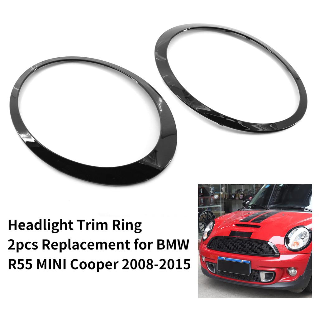 Накладное кольцо фары, 2 шт., замена для BMW R55 MINI Cooper 2008-2015 OEM 51137149905 51137149906