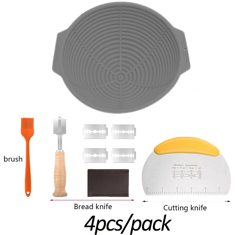 Силиконовая корзина для хлеба, домашняя выпечка, тесто, антипригарное покрытие, корзина для хлеба, миска для разрыхлителя, мягкая складная выпечка хлеба, кухонные принадлежности