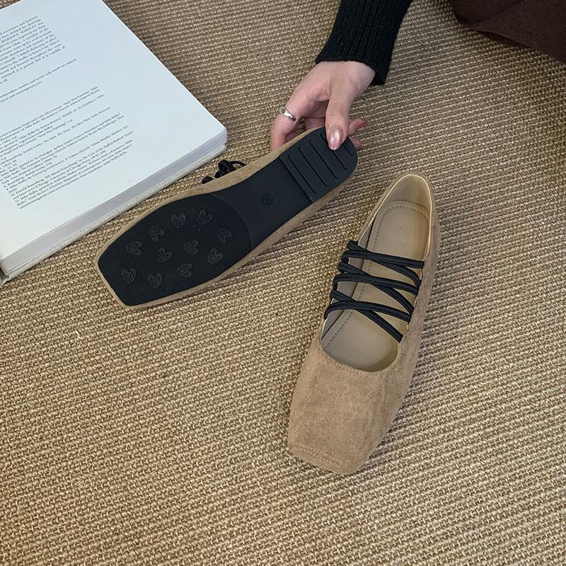 Мода Новая Мода Эластичная Лента Женские Балетки Слипоны Повседневная Женская Обувь с Квадратным Носком Неглубокие Женские Балетки Обувь леди