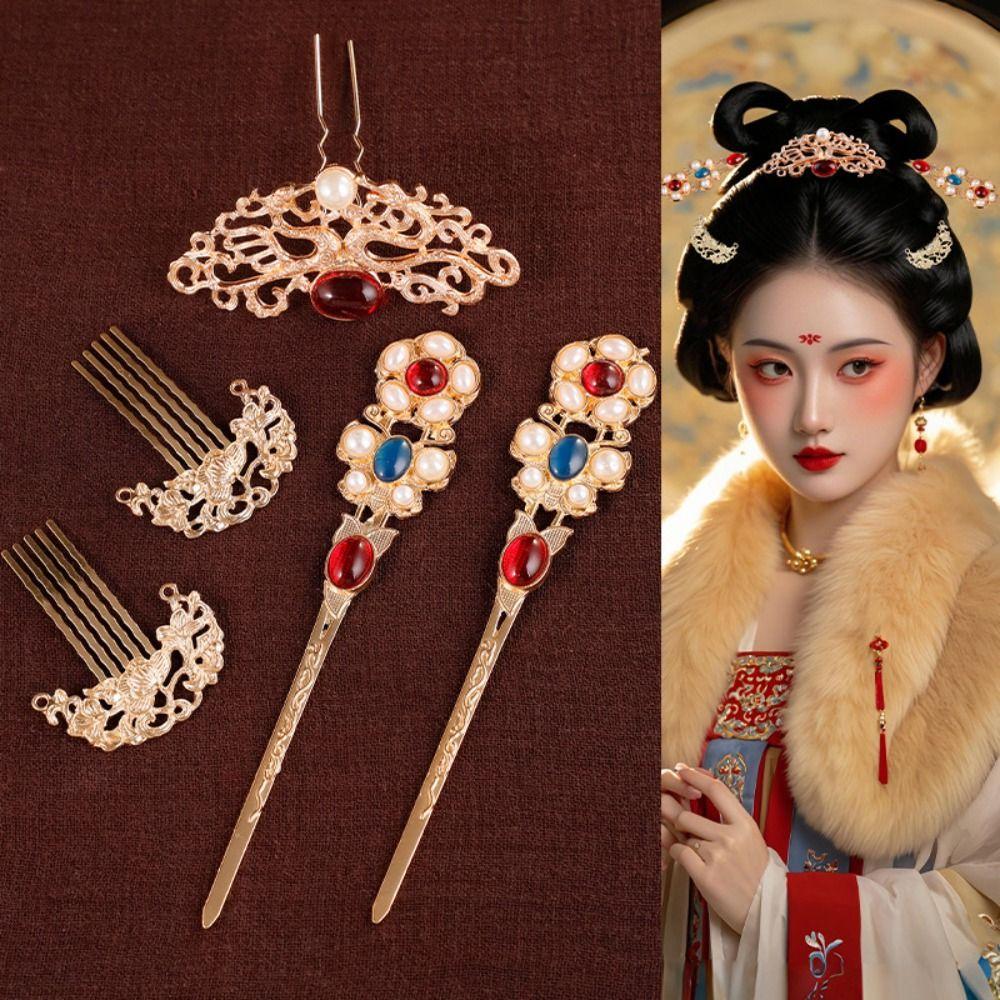 1 набор китайских старинных палочек для волос классическая цветочная расческа для волос аксессуары для чонсама