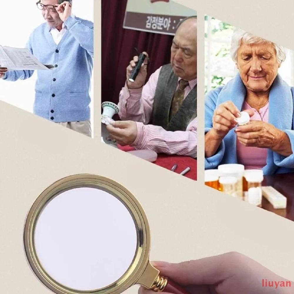 Ручное увеличительное стекло с высоким разрешением, большим увеличением, портативной ручкой с рисунком дракона, 10x для использования пожилыми людьми