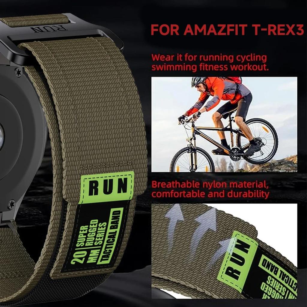 Нейлоновый ремешок для Amazfit T-rex 3 2 Ultra, ремешок для часов Huami Amazfit Trex Pro T Rex, спортивный ремешок, аксессуары для браслета для умных часов