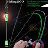 Удочка для окуня, 4 секции, переносная удочка для пресноводной рыбалки, рыболовная катушка для приманки