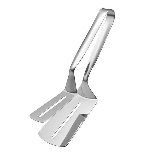 Лопатка-щипцы для барбекю из нержавеющей стали с нескользящей ручкой, жаростойкий гриль-переворачиватель для бургеров, рыбы, блинов, многофункциональный кухонный инструмент