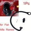 For FIAT 500 Grande Punto Bravo Doblo Fuel Cap Cover Cord Loop, Black with Red Latch, Perfect for Alfa Romeo Cars, Fuel Accessory|