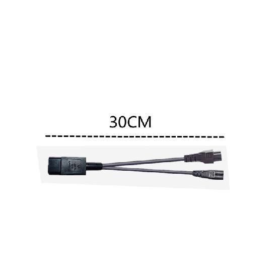 IEC320 C14 C8 на 2x C7 C5 C13 Y-образный разветвитель AC шнур питания IEC Фигура 8 Штекер на 2 Розетки 1 Вход 2 Выхода AC кабель питания 30см Черный