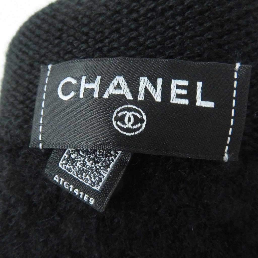 Pristine CHANEL gloves COCO Mark Bicolor Black White wool Women Used