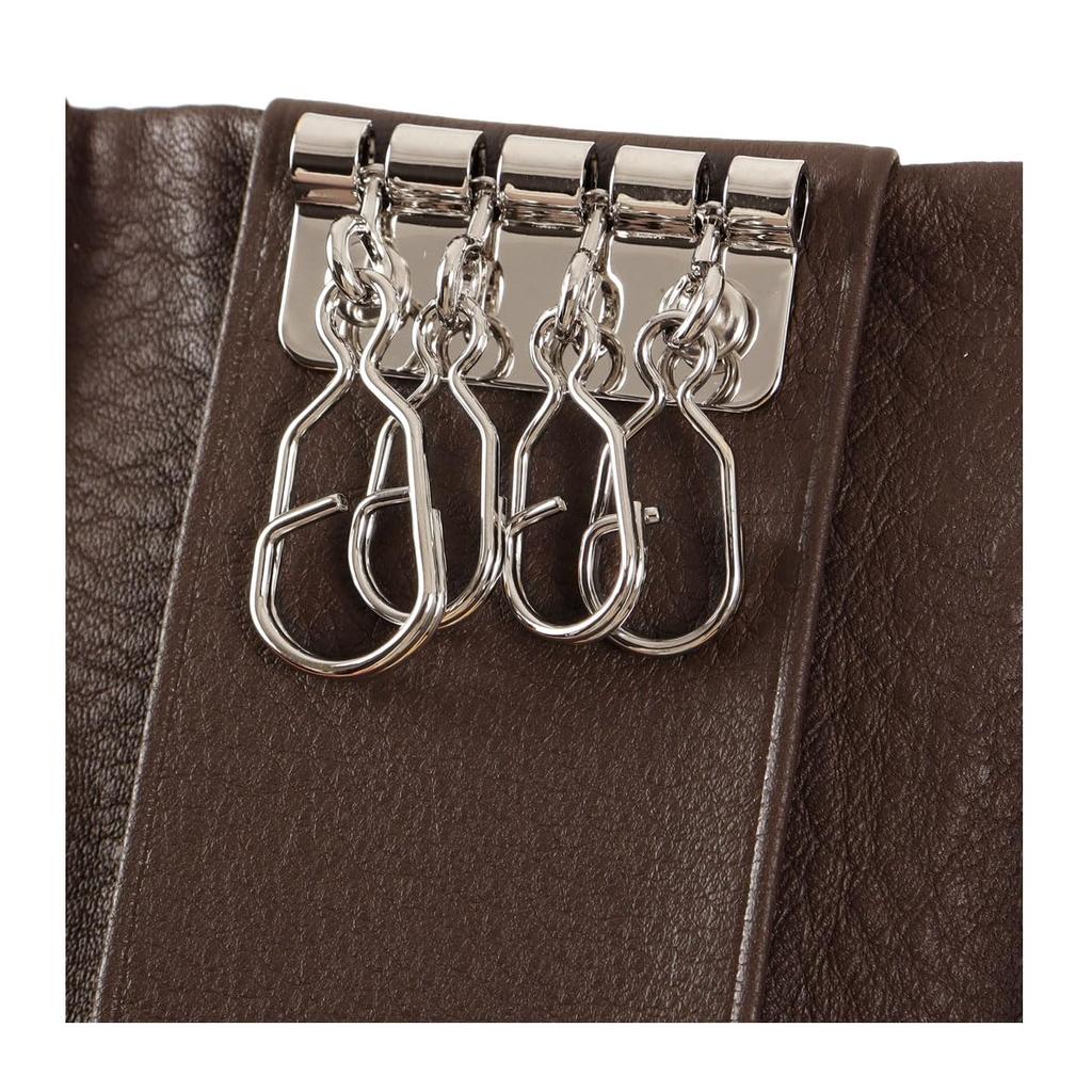 Ключница 4 ряда Натуральная кожа Кошелек для монет Ридинг Шоколадный [Takeokikuchi] Мужская TKW-00241 [12]