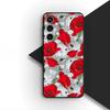 Чехол для телефона для Samsung Galaxy S25 S24 S23 FE Ultra Plus S7 Edge S25+ S23+ A56 5G Funda Корпус Мягкий чехол Цветок мака Цветение Роза