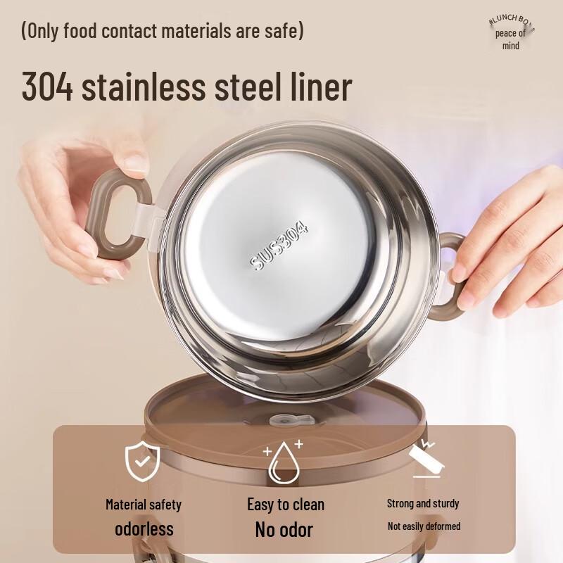 4-Layer 304 Stainless Steel Insulated Student Lunch Box