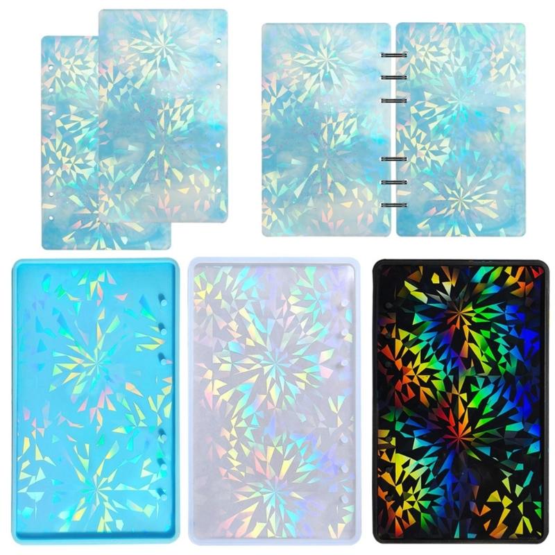 Голографическая светотеневая обложка для блокнота Декоративная силиконовая форма Зеркальная AB-поверхность Украшения DIY Ручной инструмент