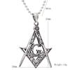 Men's Free Mason Pendant 316L Stainless Steel Freemason Masonic Pendant With Necklace