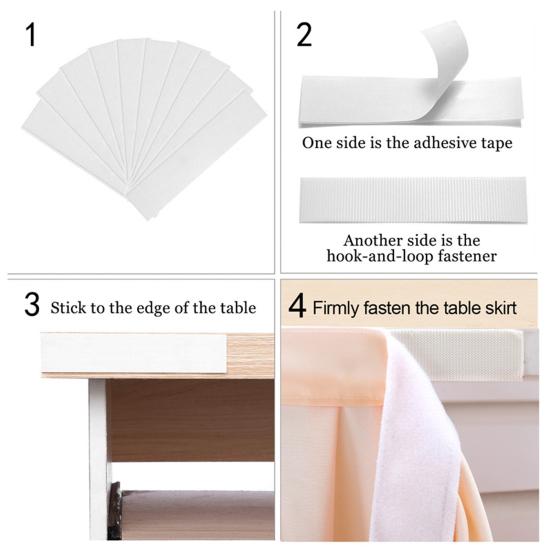 6FT Table Skirt for Rectangle Tables Wrinkle Resistant Pleated Tablecloth Reusable Ruffle Table Cloth for Christmas Baby Shower Wedding