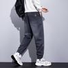 [Optional Fleece] Men's New Autumn/Winter Casual Lyocell Embroidered Drawstring Sports Pants