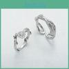 Chic Ddp Korean Design S925 Pure Silver Thorn And Rose Couple Ring For Trendsetters