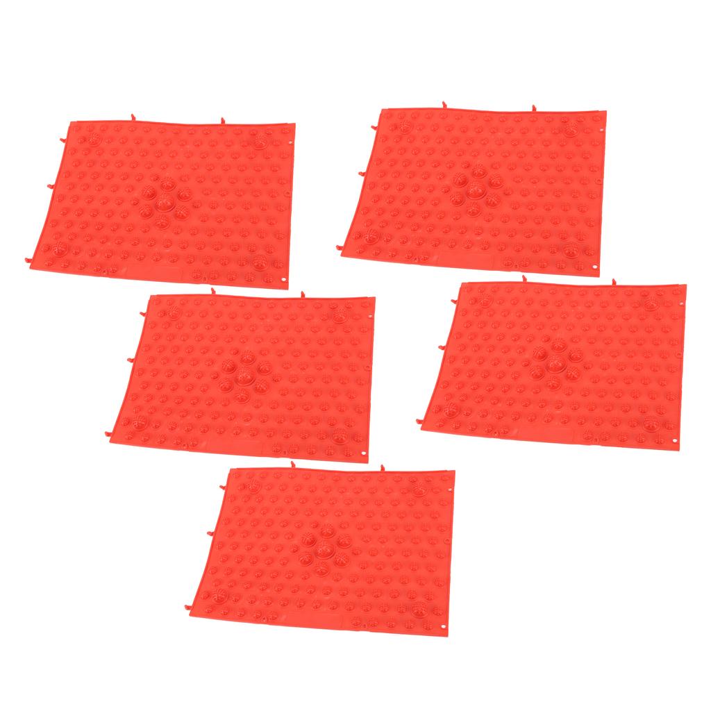 5 шт. Массажный коврик для ног TPE Акупунктурный коврик для ходьбы Массажная подушка для пальцев ног для дома, улицы, игры Красный