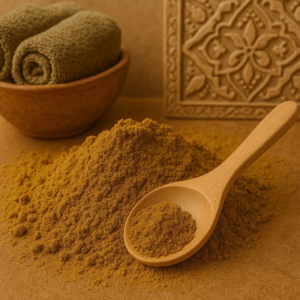 Натуральный эксфолиант Табрима 200 г – Травяной скраб для тела для хаммама | Ботаническая пилинговая глина | Семейный размер Марокканский уход за кожей