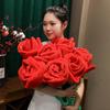 85 см/100 см Большой Красный Плюшевый Букет Искусственных Роз Набивной Гибкий Букет Мягкий Цветочный Домашний Декор Подарок на День Святого Валентина
