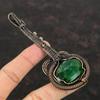 Ограненный Замбийский Изумруд Кулон Медная Проволока Обернутый Драгоценный Камень Кулон Изумрудные Ювелирные Изделия Гитары Подвеска Ручной Работы Подарок Для Женщин Дизайнерские Ювелирные Изделия