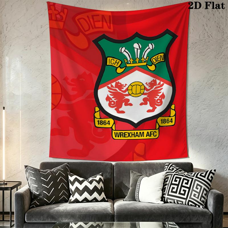 Wrexham AFC Wall Tapestry Aesthetic Wall Hanging Printed Fabric Blanket Decorative Tapestries for Bedroom Living Room Home Decor