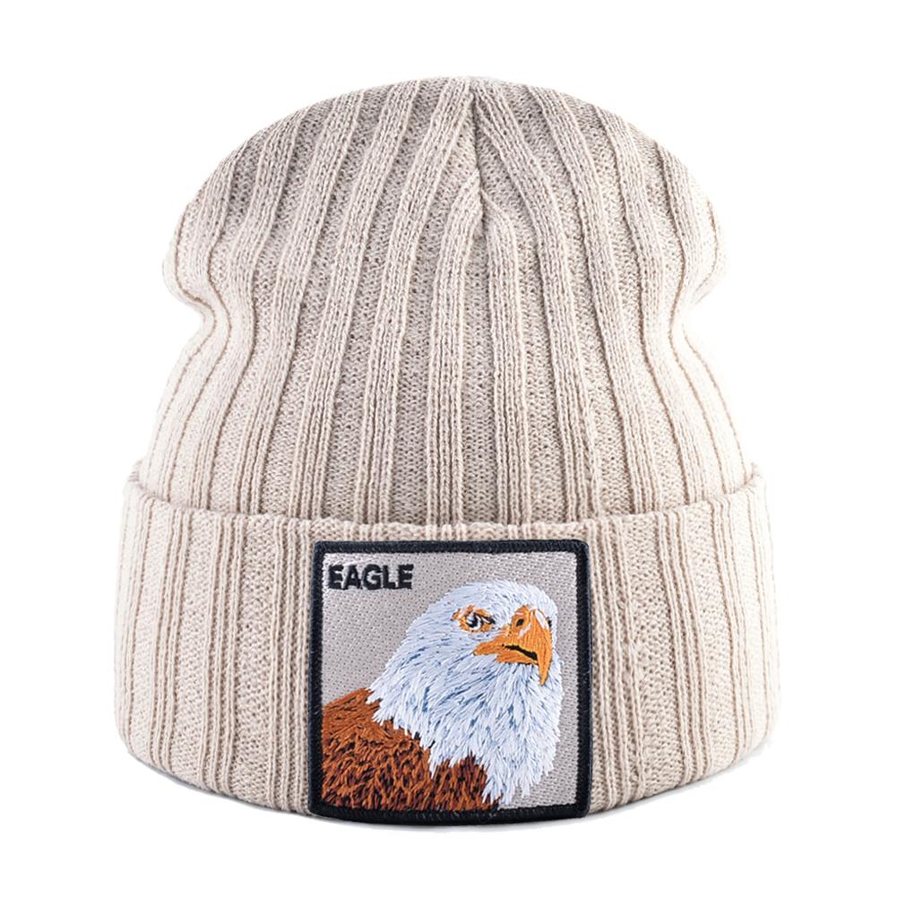 Hats For Knitted Fashion New Men Women Wolf Pattern Skullies Beanies Unisex Knitting Streetwear Hip Hop Bonnet Caps Kpop Gorras