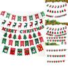Festive Merry Christmas Bunting Hanging Banner Flag For Xmas Party Decoration