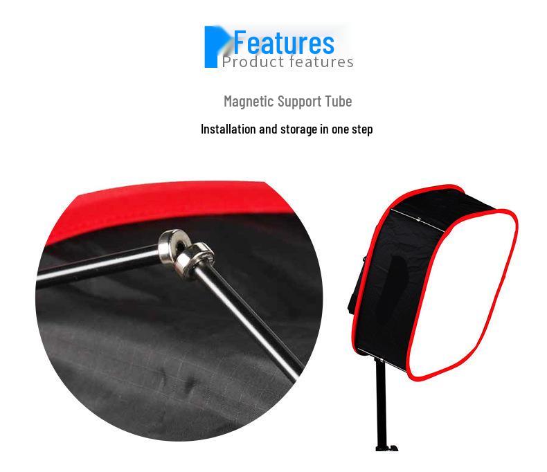 Светодиодный софтбокс с красным/черным сотовым краем для портретной фотографии