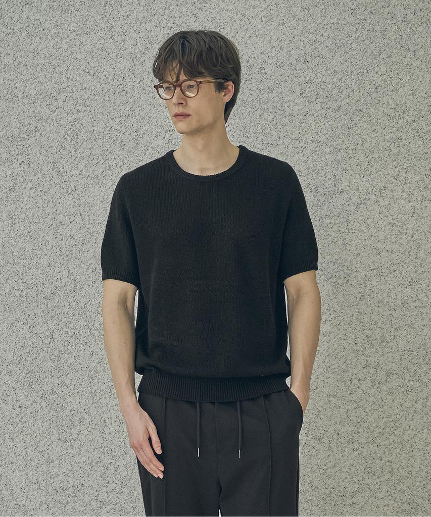 HALBKREIS LAYOUT T20039 Comfortable Round Knit_Black