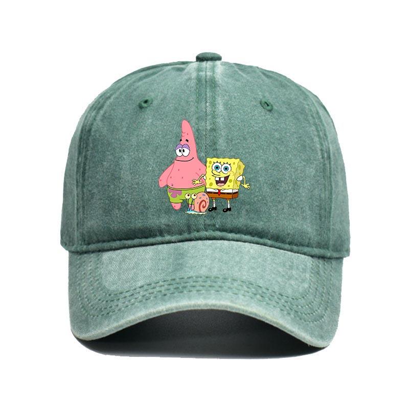 Fashion Cute SpongeBobs Baseball Cap Movie Cartoon Role Adult Unisex Women Sport Casual Sunshade Adjustable Anime Peaked Mesh Hat