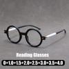 Fashion Round Frame Reading Glasses Men Women Trendy Ultralight Far Sight Eyeglasses Vintage Retro Presbyopia Eyewear0+1.0+4.0
