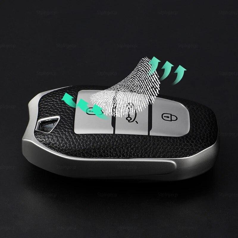 Кожаный чехол для дистанционного ключа автомобиля из ТПУ для Peugeot 308 408 508 2008 3008 4008 5008 Citroen C4 C5 X7 3 кнопки, защитный чехол-держатель