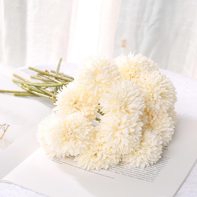 Элегантный букет хризантем из 10 шт. - Идеально подходит для свадеб, домашнего декора и вечеринок