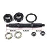 Black Bicycle Mid-axle High-carbon Steel Axle Kit Durable Bike Bottom Bracket Axle