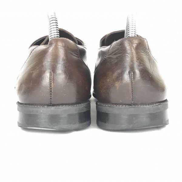 Lloyd Germany Heavy Leather Swirl Moc 26.5 Dark Brown Dress Shoes Business(USED)